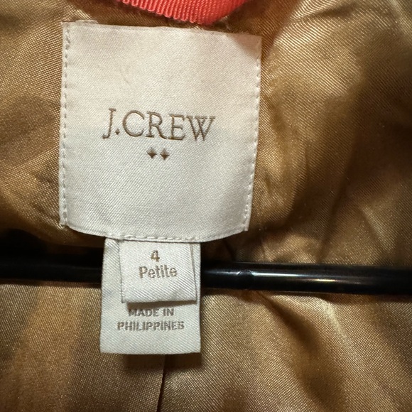 J Crew Womens Vail Faux Fur Trim Hooded Parka Coat Wool Blend J6178 Size 4 Petit - Picture 10 of 16